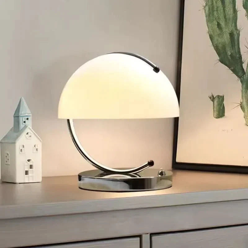 Mushroom Glass Table Lamp in Scandinavian Style