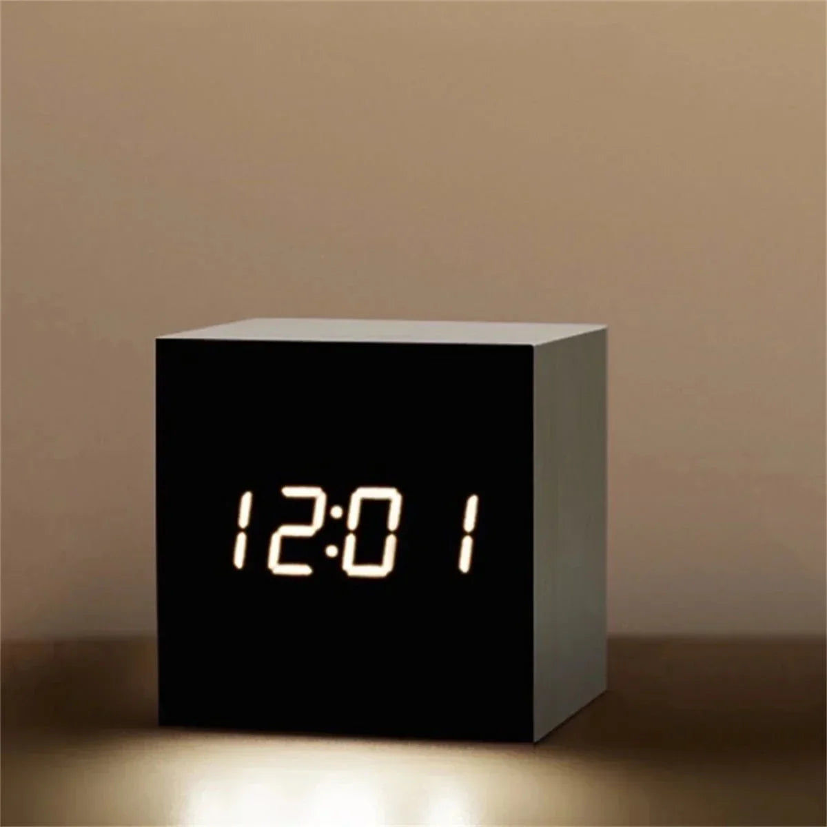 Retro Square Digital LED Alarm Clock with Snooze Feature