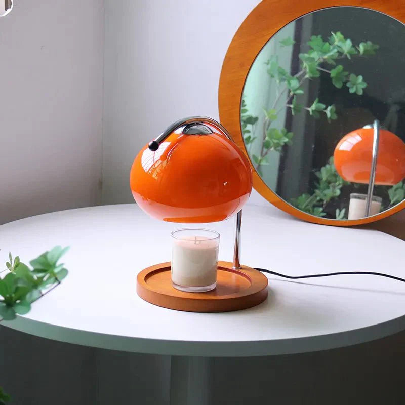 Retro Clear Glass Table Lamp with Dimmable LED and Button Switch