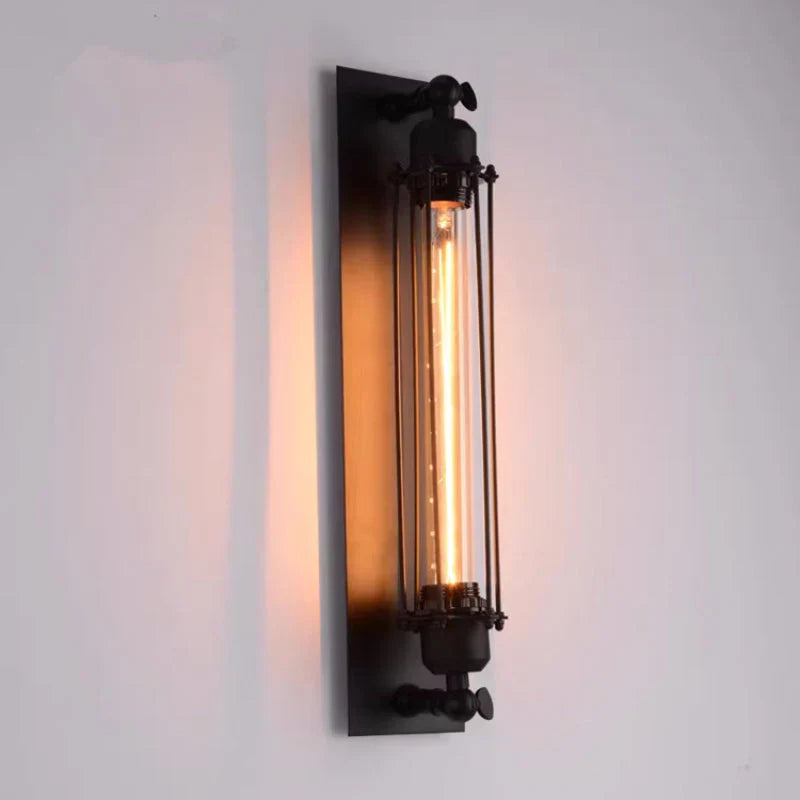 Vintage Vertical Wall Lamp with Adjustable Light