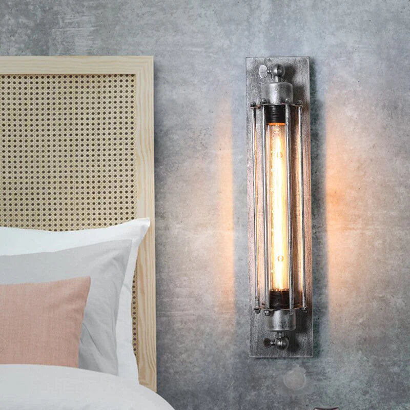 Vintage Vertical Wall Lamp with Adjustable Light