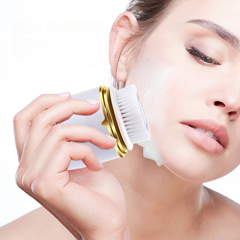 Rechargeable Deep Cleansing Facial Brush with Interchangeable Heads