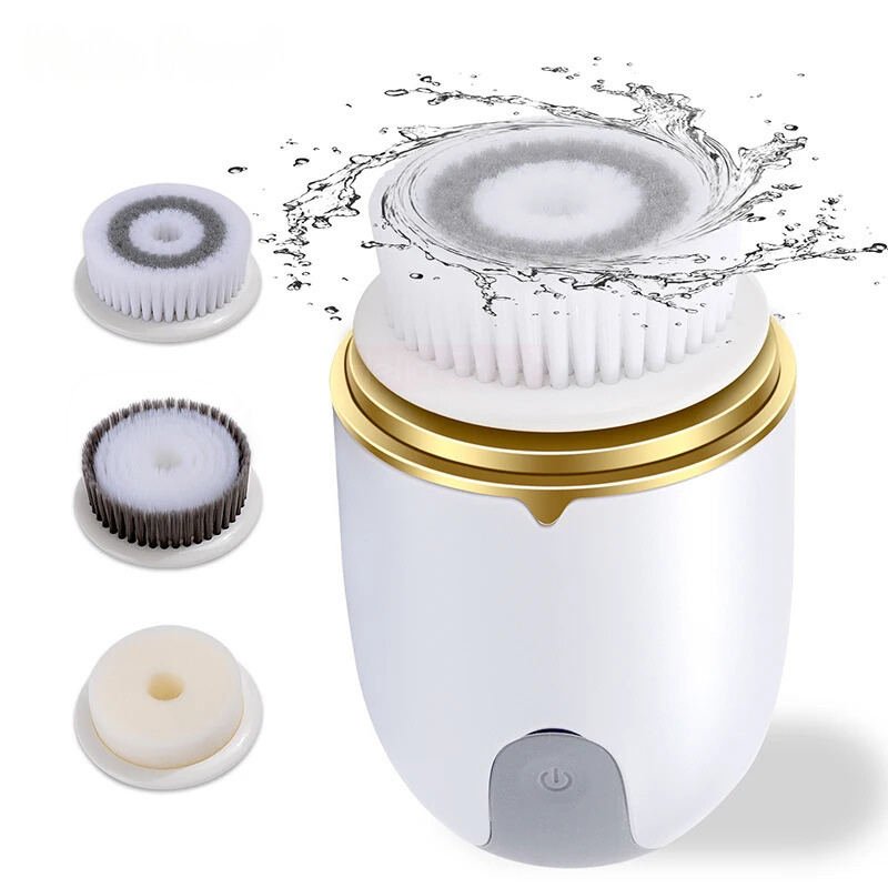 Rechargeable Deep Cleansing Facial Brush with Interchangeable Heads
