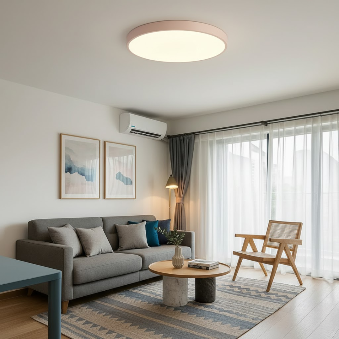 Ultra-Slim LED Ceiling Lamp for Soft, Glare-Free Lighting