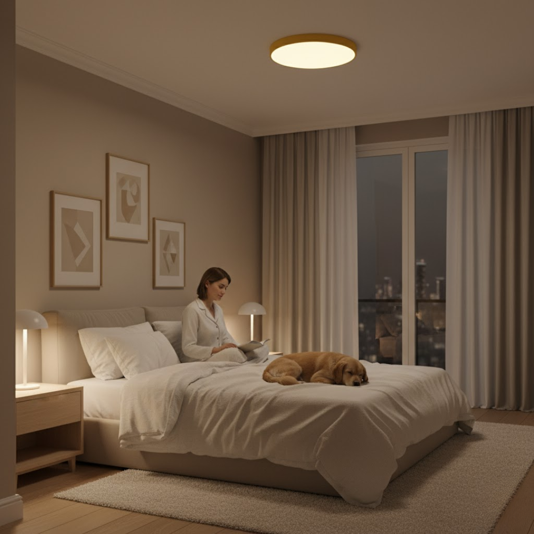 Ultra-Slim LED Ceiling Lamp for Soft, Glare-Free Lighting