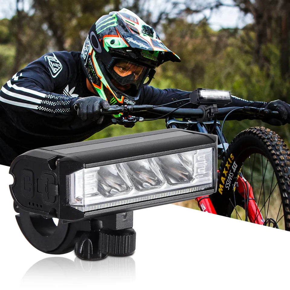 Powerful Rechargeable LED Bicycle Light with Quick-Release Mount
