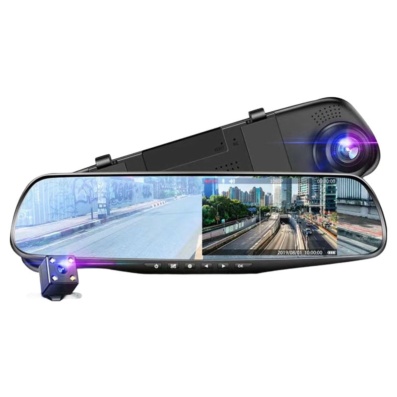 Dual Lens 140° Wide Angle Dashcam with Night Vision