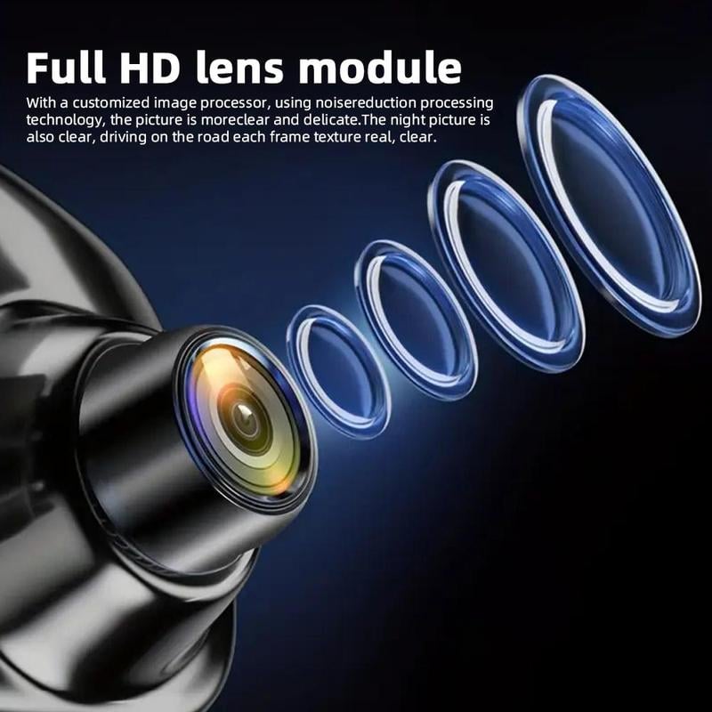 Dual Lens 140° Wide Angle Dashcam with Night Vision