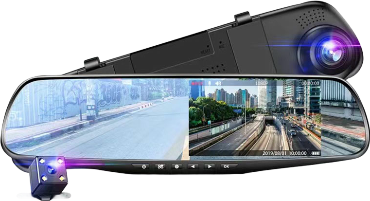 Dual Lens 140° Wide Angle Dashcam with Night Vision