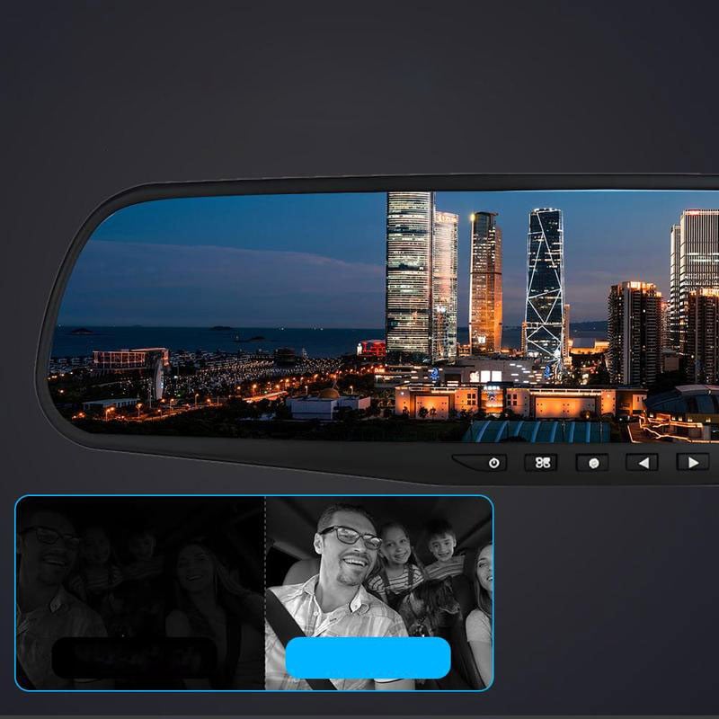 Dual Lens 140° Wide Angle Dashcam with Night Vision
