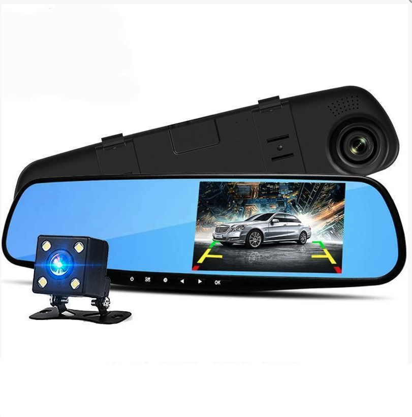 Dual 1080p HD Dashcam with Night Vision and Parking Monitoring
