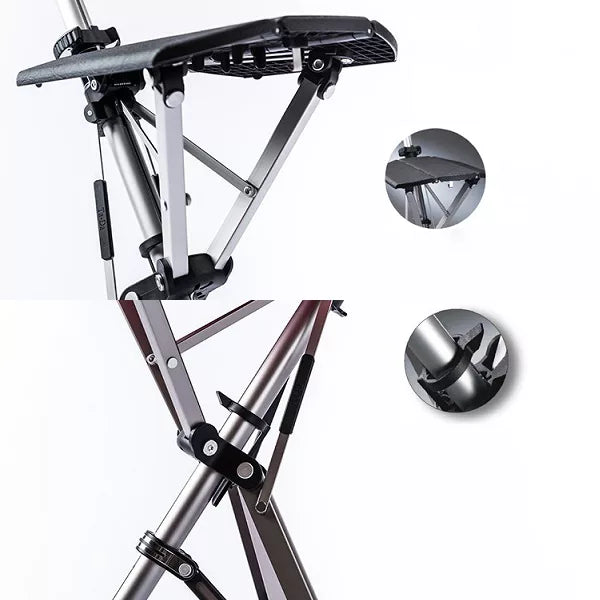 Folding Cane with Integrated Seat for Mobility and Comfort