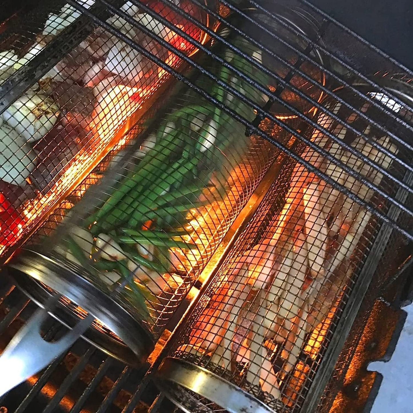 Stainless Steel Grill Basket for Fish, Meat & Vegetables