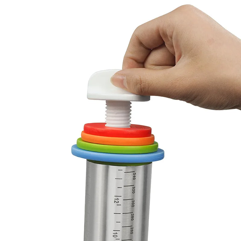 Adjustable Stainless Steel Rolling Pin with Thickness Rings