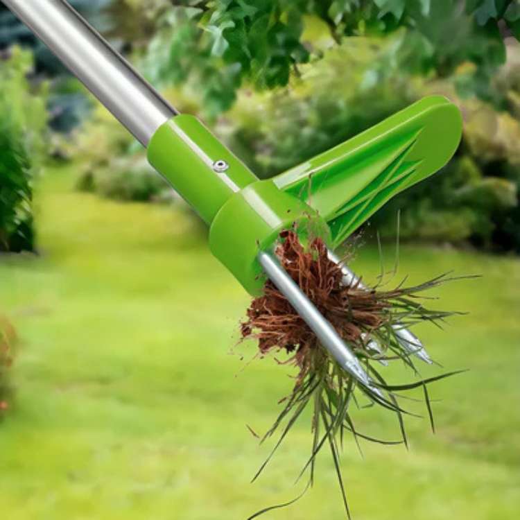 Ergonomic Steel Weed Puller with Root Removal Claw