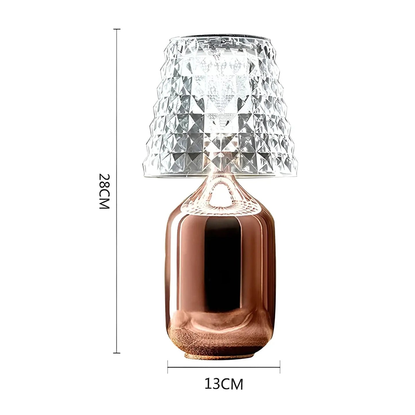 Wireless Gold LED Table Lamp - Modern Rechargeable Design
