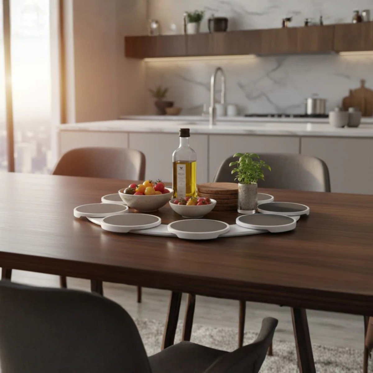 Rotating 360° Dining Turntable with Non-Slip Surface