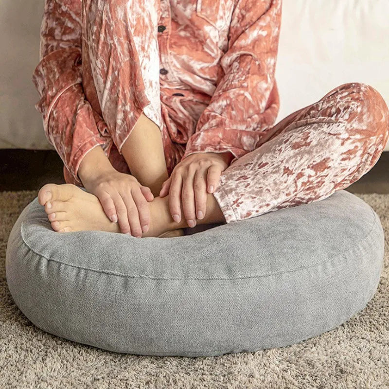 Round Handmade Meditation and Yoga Cushion