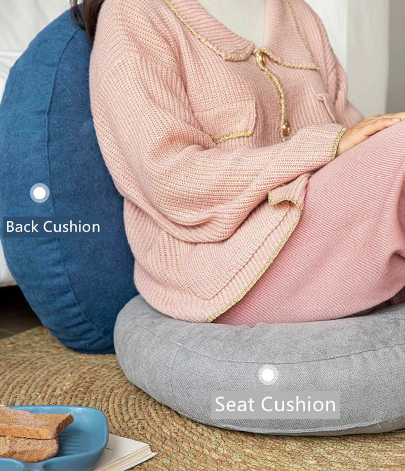 Round Handmade Meditation and Yoga Cushion