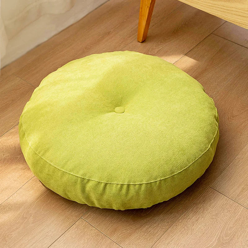 Round Handmade Meditation and Yoga Cushion
