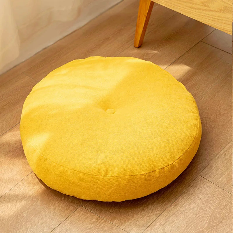 Round Handmade Meditation and Yoga Cushion