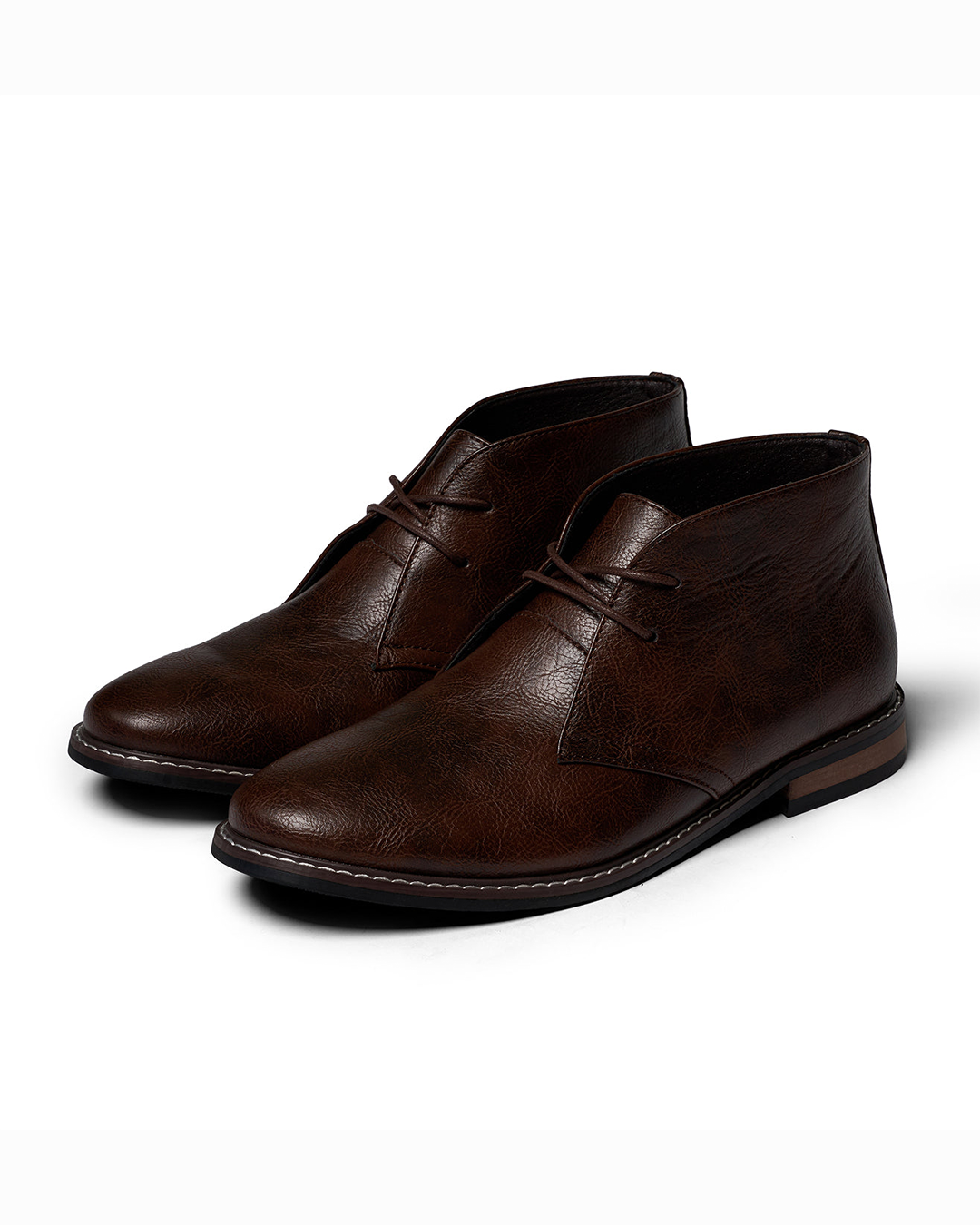 Rugged Dark Brown Men's Ankle Boots