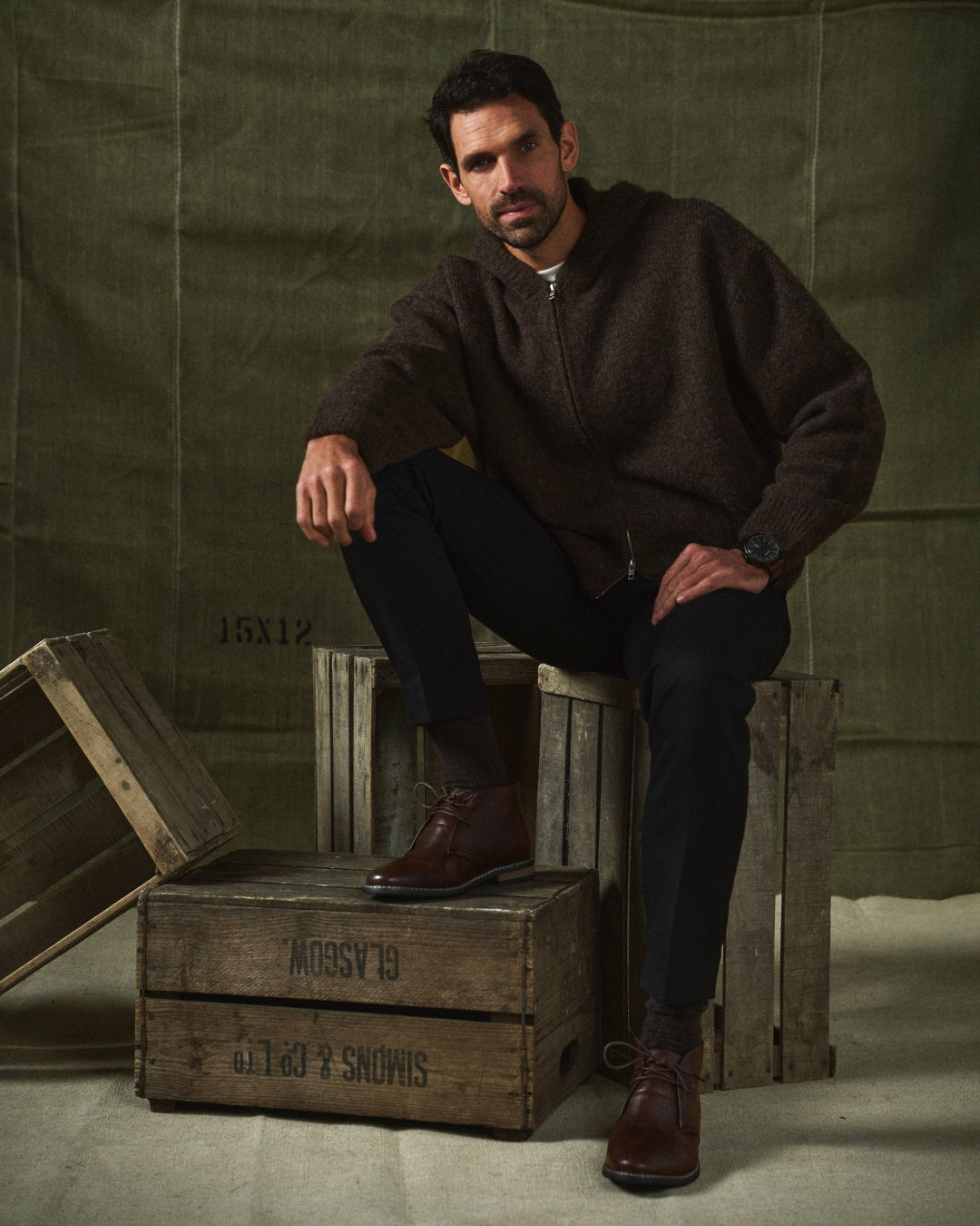 Rugged Dark Brown Men's Ankle Boots