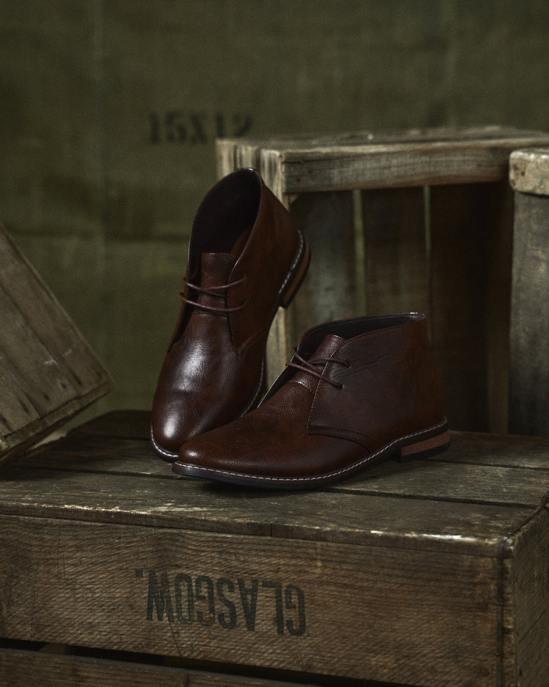 Rugged Dark Brown Men's Ankle Boots