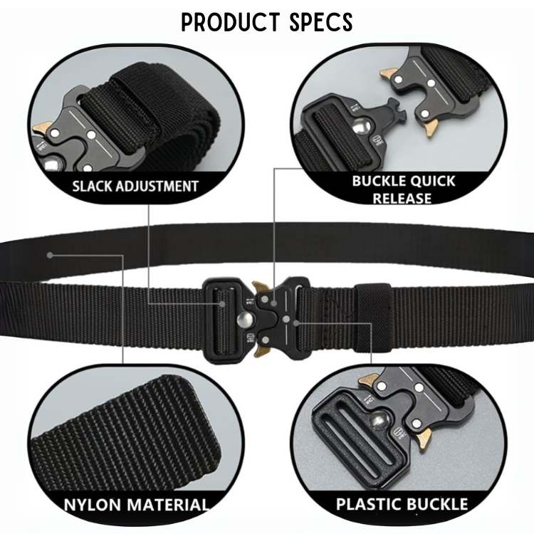 Military-Grade Outdoor Tactical Belt with Quick-Release Buckle