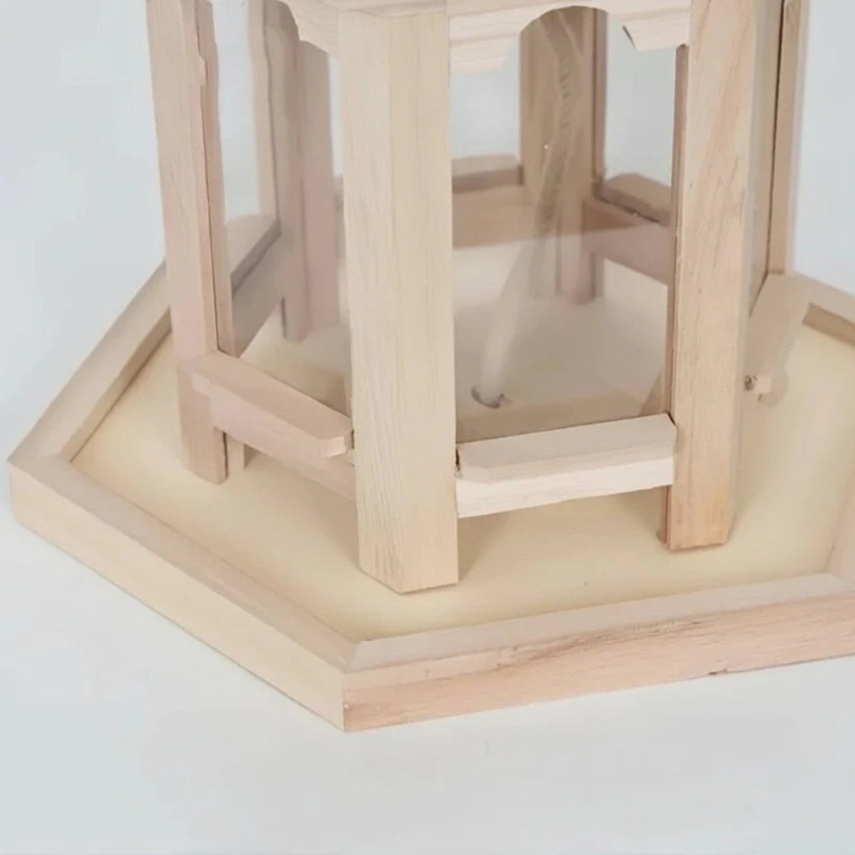 Rustic Wooden Birdhouse with Integrated Water System