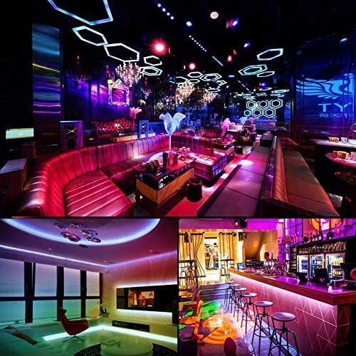 RGB LED Light Strip with Music Sync and Bluetooth Control, 100ft/50ft