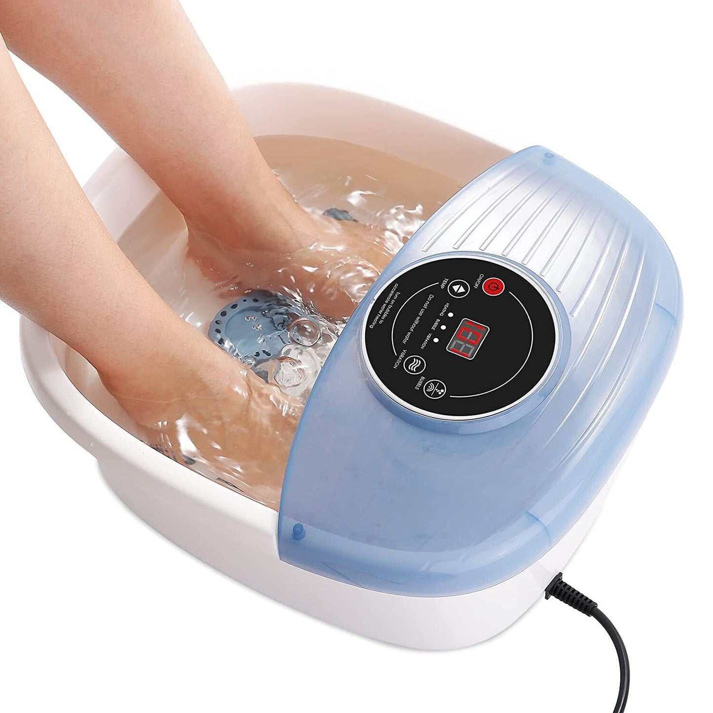 Temperature Controlled Foot Spa Massager with Bubble Bath and Vibration