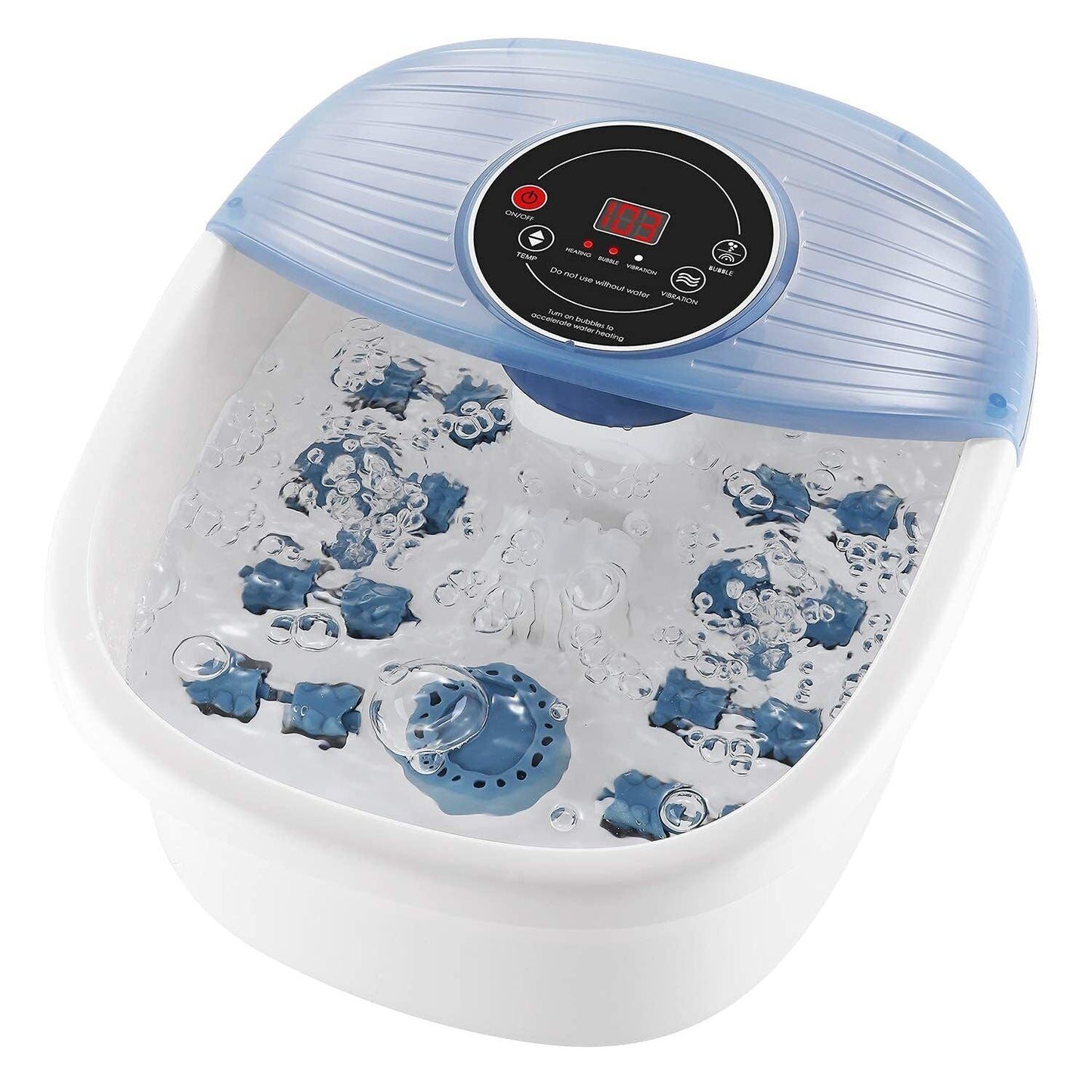 Temperature Controlled Foot Spa Massager with Bubble Bath and Vibration