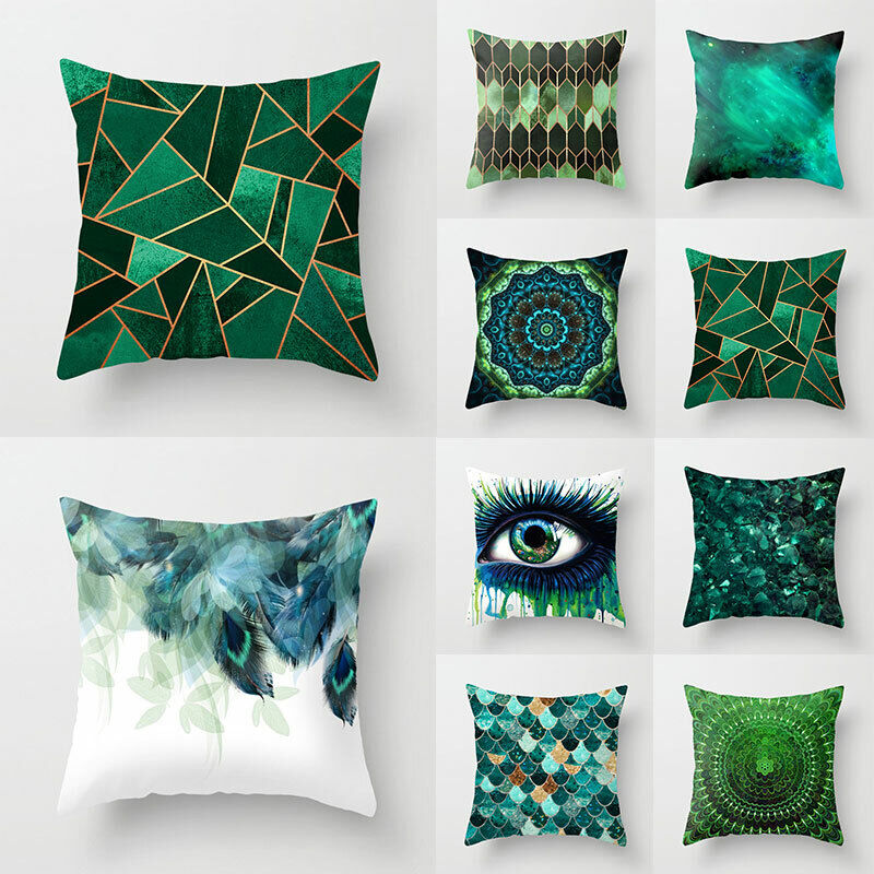 18" Abstract Art Cushion Cover Pillow Case - Multi-Colored Polyester
