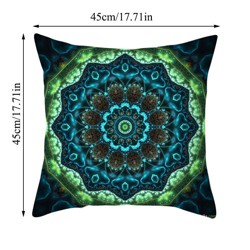 18" Abstract Art Cushion Cover Pillow Case - Multi-Colored Polyester