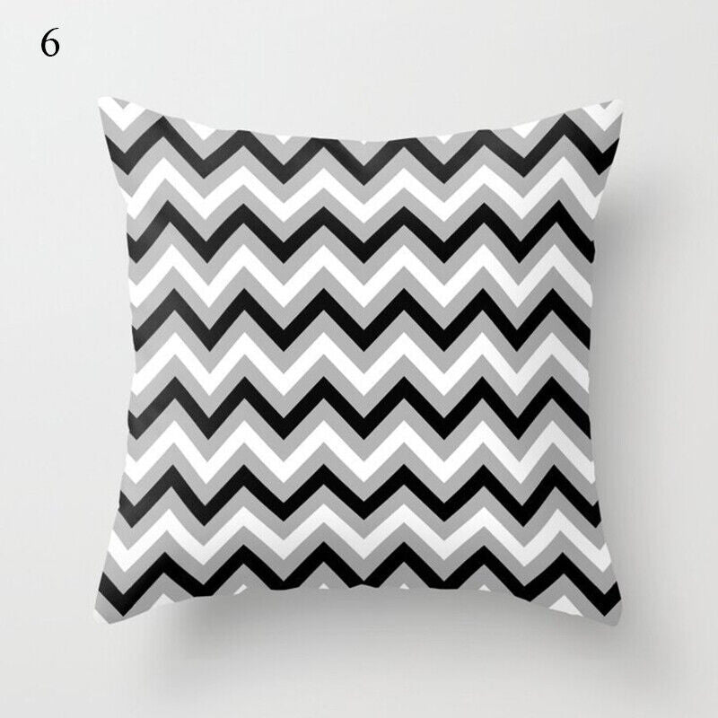 18" Abstract Art Cushion Cover Pillow Case - Multi-Colored Polyester