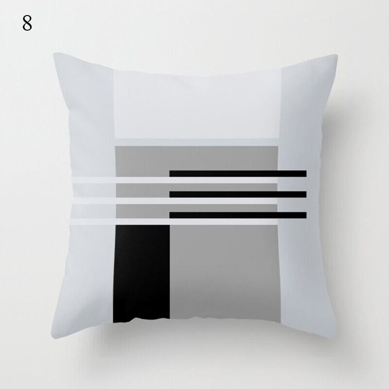 18" Abstract Art Cushion Cover Pillow Case - Multi-Colored Polyester