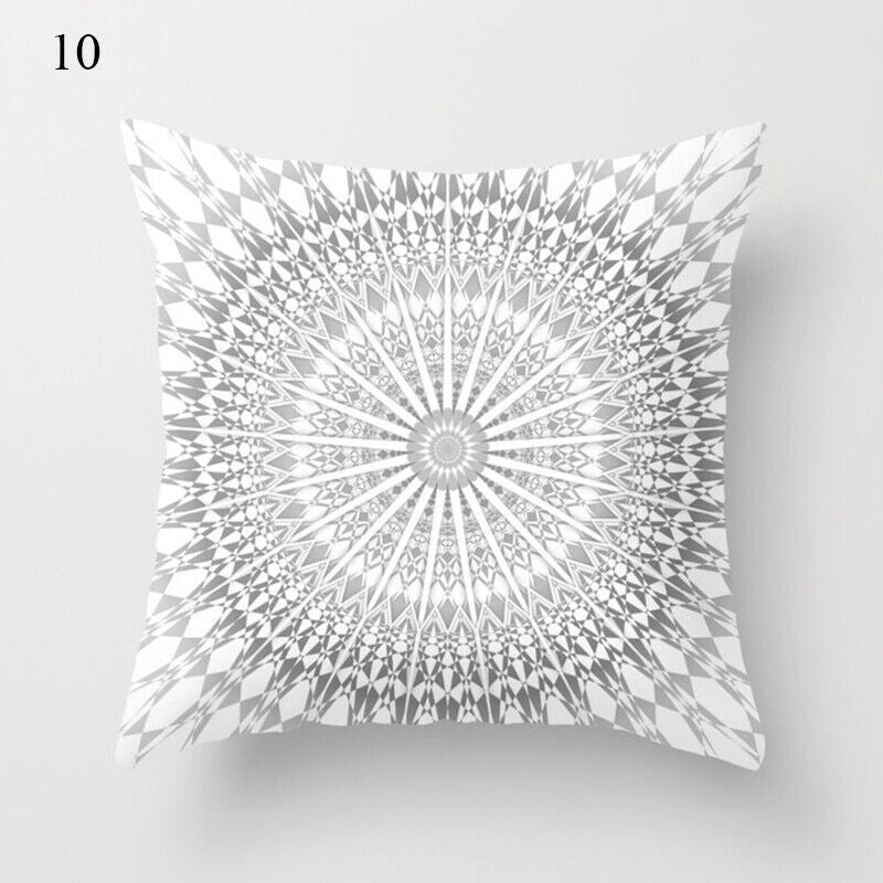 18" Abstract Art Cushion Cover Pillow Case - Multi-Colored Polyester