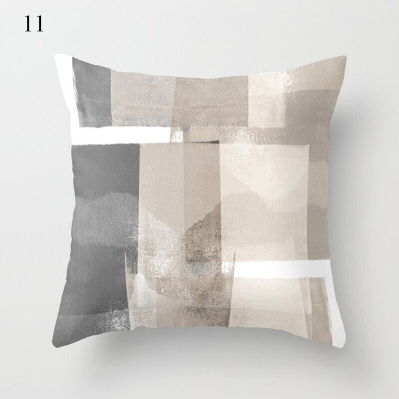 18" Abstract Art Cushion Cover Pillow Case - Multi-Colored Polyester