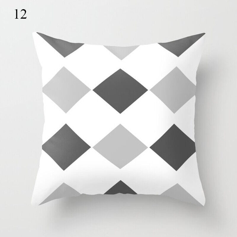 18" Abstract Art Cushion Cover Pillow Case - Multi-Colored Polyester