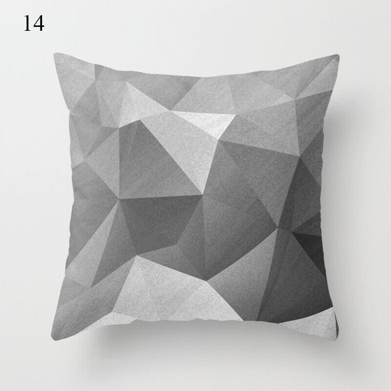 18" Abstract Art Cushion Cover Pillow Case - Multi-Colored Polyester