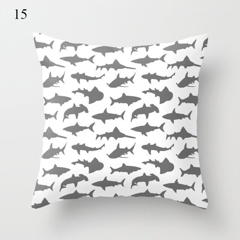 18" Abstract Art Cushion Cover Pillow Case - Multi-Colored Polyester
