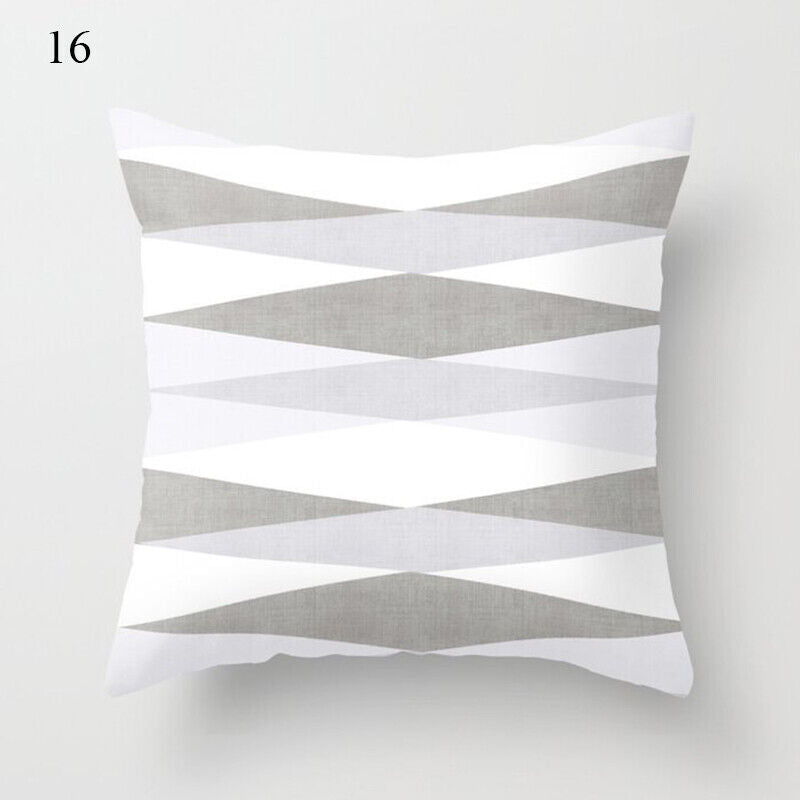 18" Abstract Art Cushion Cover Pillow Case - Multi-Colored Polyester