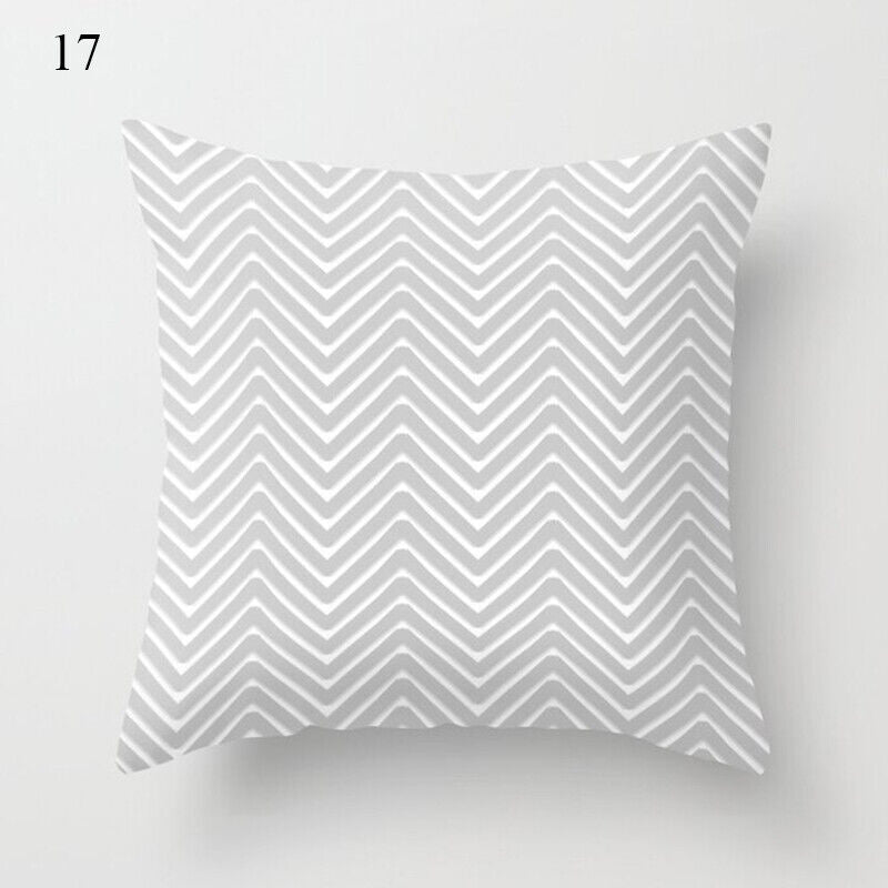 18" Abstract Art Cushion Cover Pillow Case - Multi-Colored Polyester