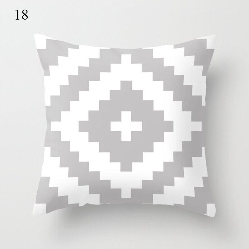 18" Abstract Art Cushion Cover Pillow Case - Multi-Colored Polyester