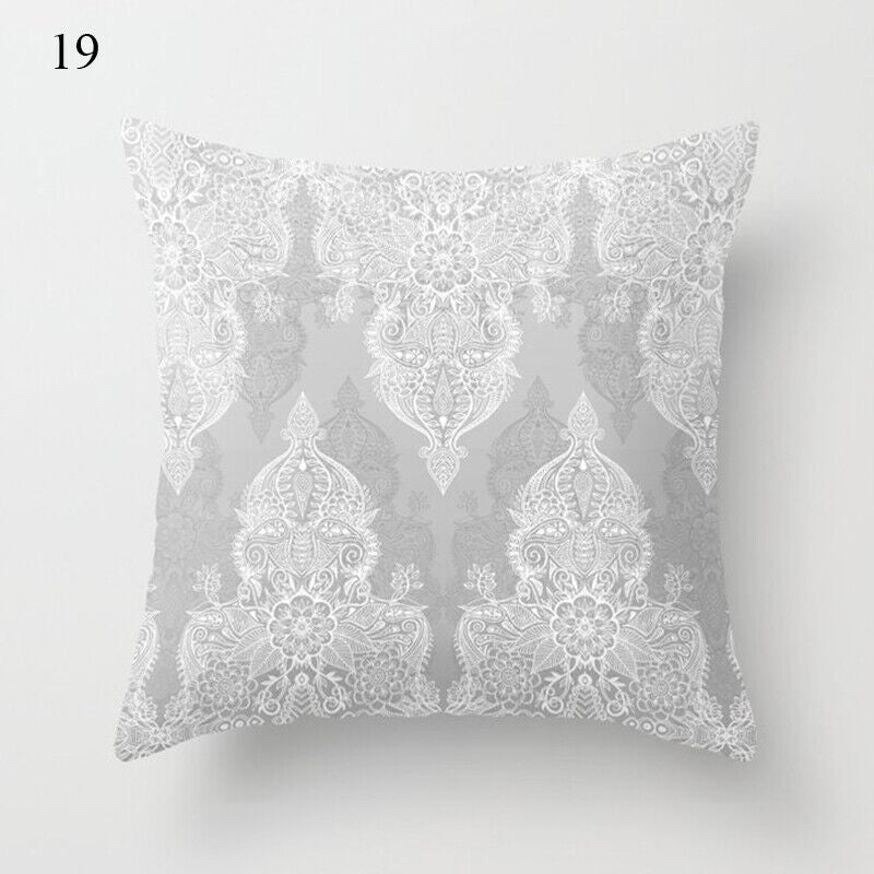 18" Abstract Art Cushion Cover Pillow Case - Multi-Colored Polyester