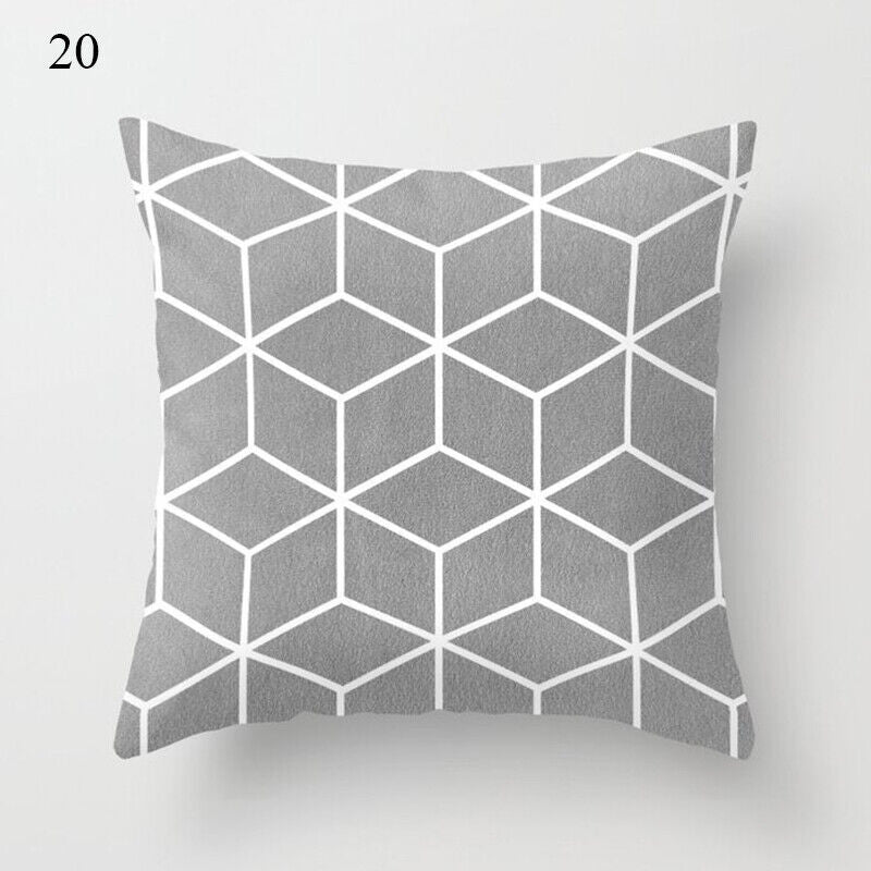 18" Abstract Art Cushion Cover Pillow Case - Multi-Colored Polyester