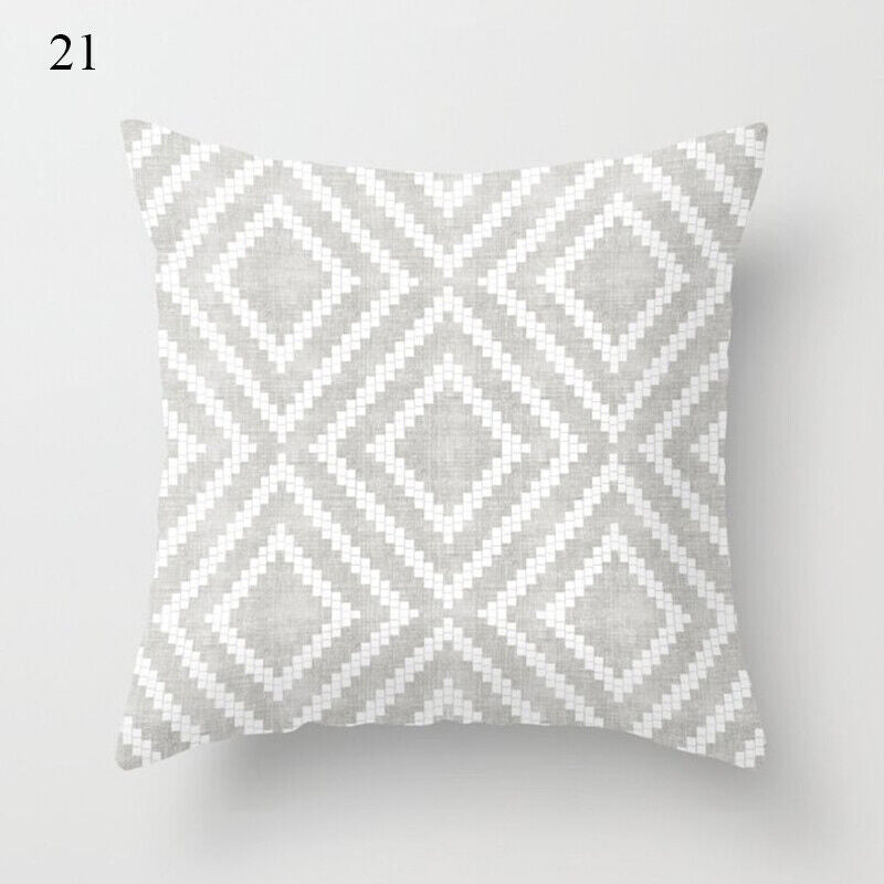 18" Abstract Art Cushion Cover Pillow Case - Multi-Colored Polyester