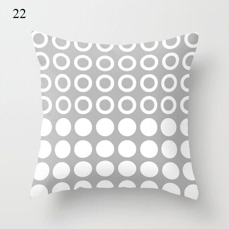 18" Abstract Art Cushion Cover Pillow Case - Multi-Colored Polyester