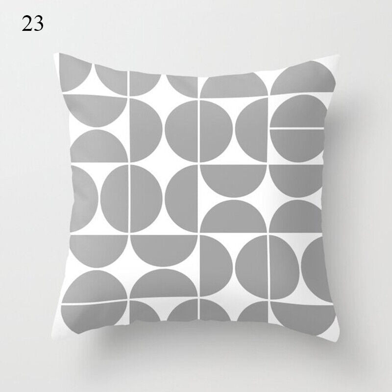 18" Abstract Art Cushion Cover Pillow Case - Multi-Colored Polyester